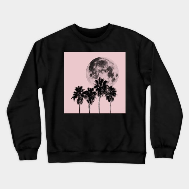 Palms and moon Crewneck Sweatshirt by JulyPrints
